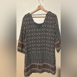 Charlotte Russe Black and Brown Floral Blouse